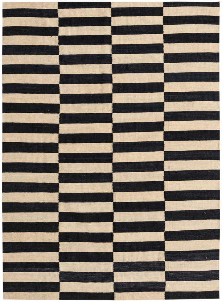 4' 11 x 6' 9 Hand Woven Kilim Modern Wool Rug