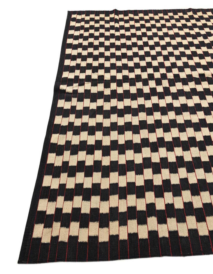 Detail image of 6' 8 x 9' 6  Hand Woven Kilim Modern Wool Rug