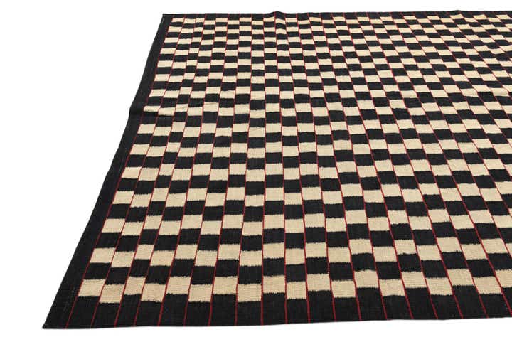 6' 8 x 9' 6 Hand Woven Kilim Modern Wool Rug