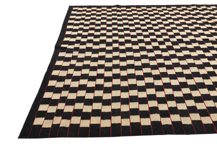 Detail image of 6' 8 x 9' 6 Hand Woven Kilim Modern Wool Rug