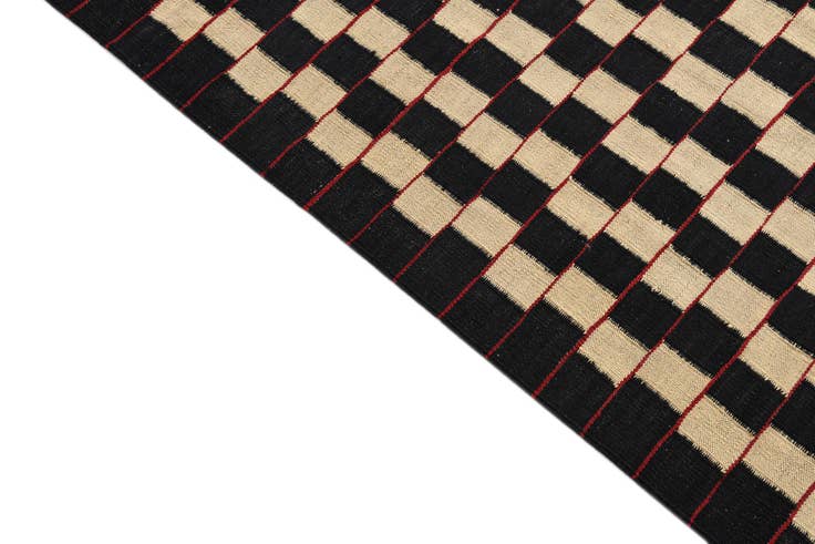 Detail image of 6' 8 x 9' 6 Hand Woven Kilim Modern Wool Rug
