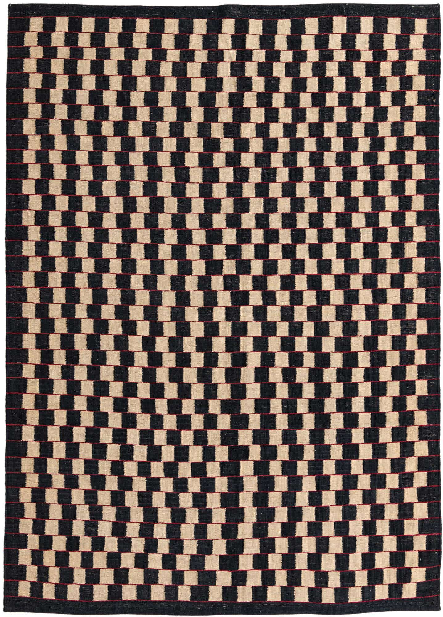 6' 8 x 9' 6 Hand Woven Kilim Modern Wool Rug