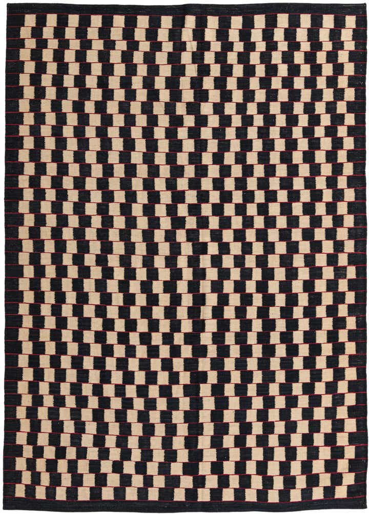 6' 8 x 9' 6 Hand Woven Kilim Modern Wool Rug