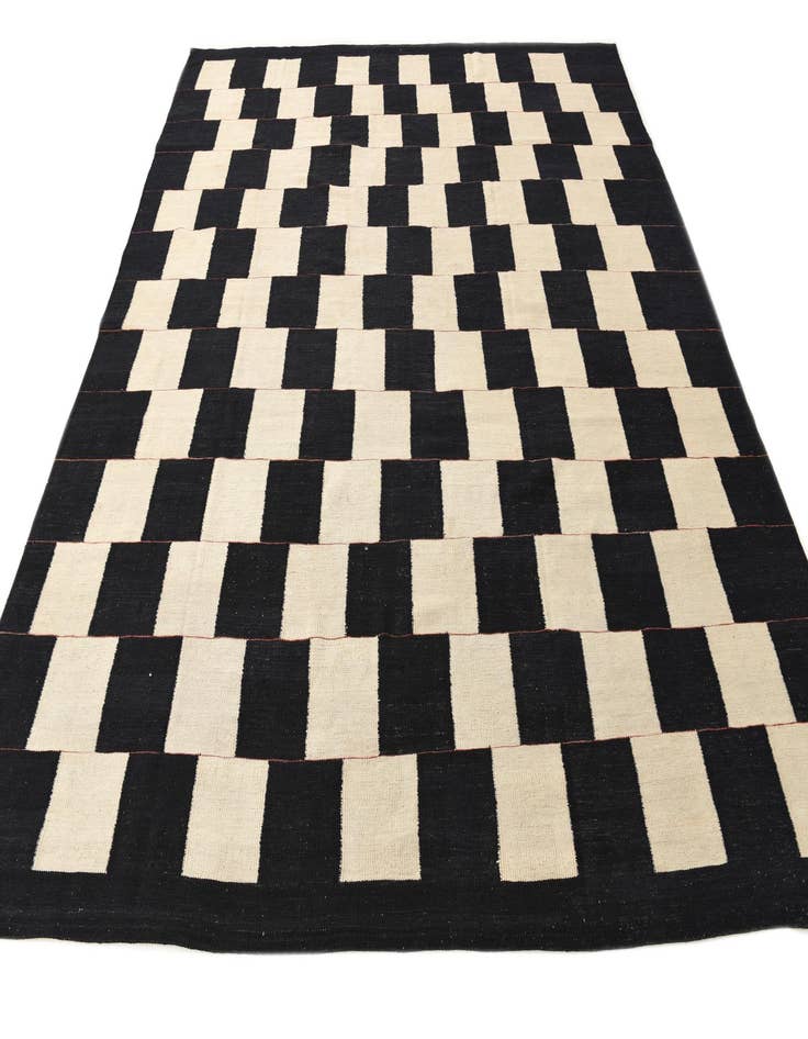 Detail image of 8' 6 x 9' 4  Hand Woven Kilim Modern Wool Rug