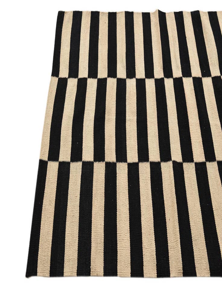 Detail image of 3' 5 x 4' 10  Hand Woven Kilim Modern Wool Rug