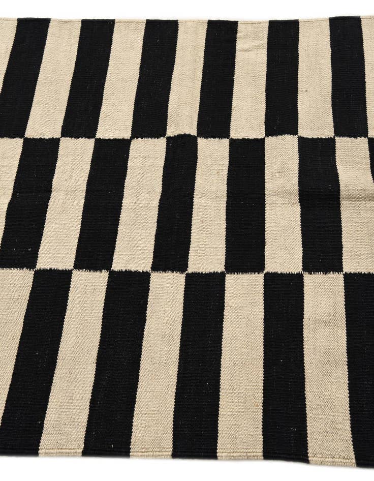 Detail image of 3' 4 x 4' 11  Hand Woven Kilim Modern Wool Rug