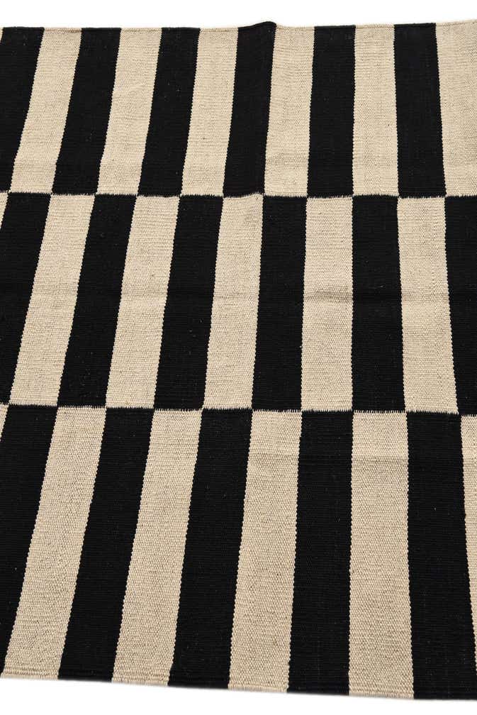 3' 4 x 4' 11 Hand Woven Kilim Modern Wool Rug