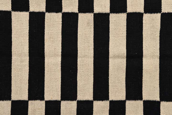 3' 4 x 4' 11 Hand Woven Kilim Modern Wool Rug