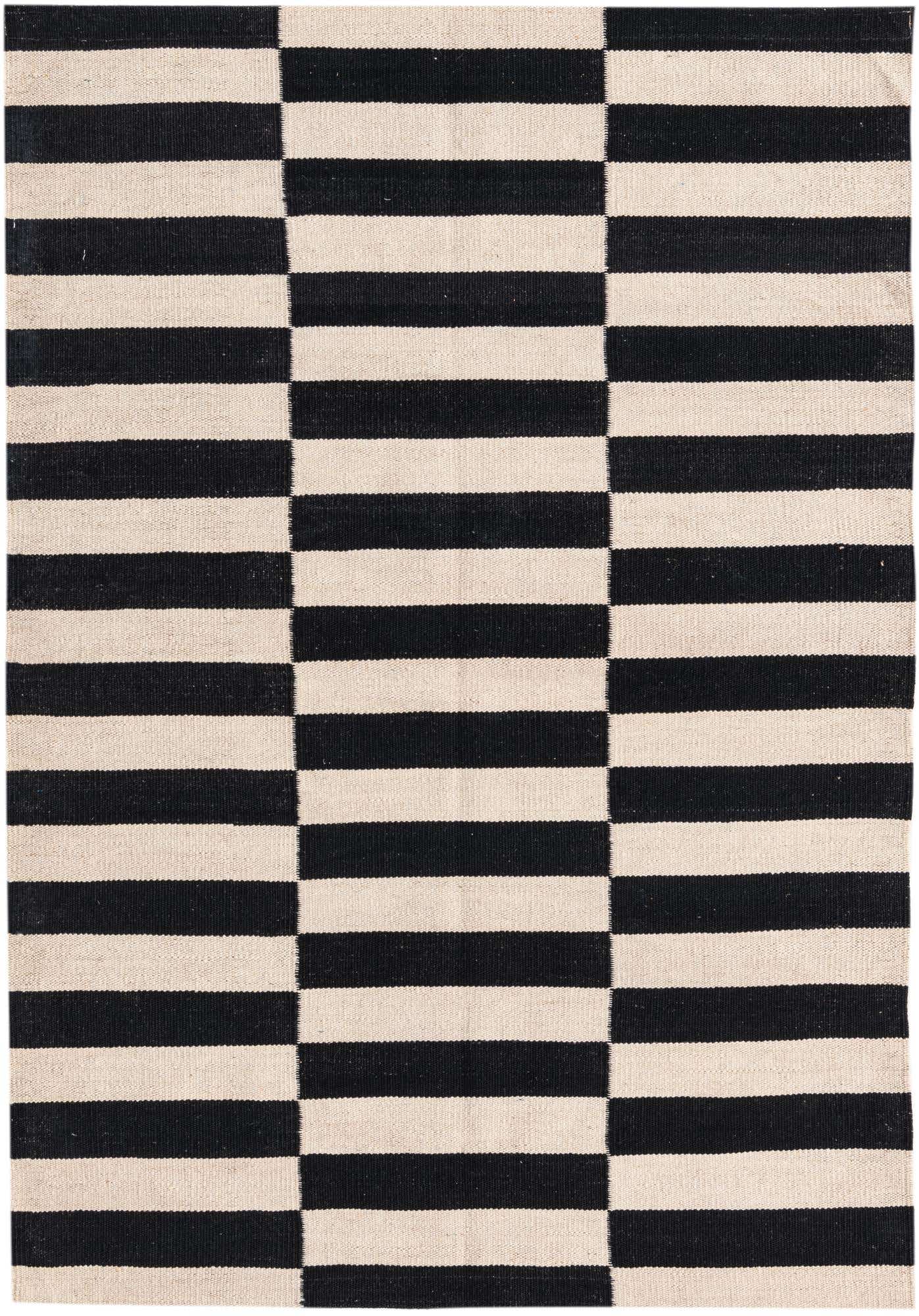 3' 4 x 4' 11 Hand Woven Kilim Modern Wool Rug