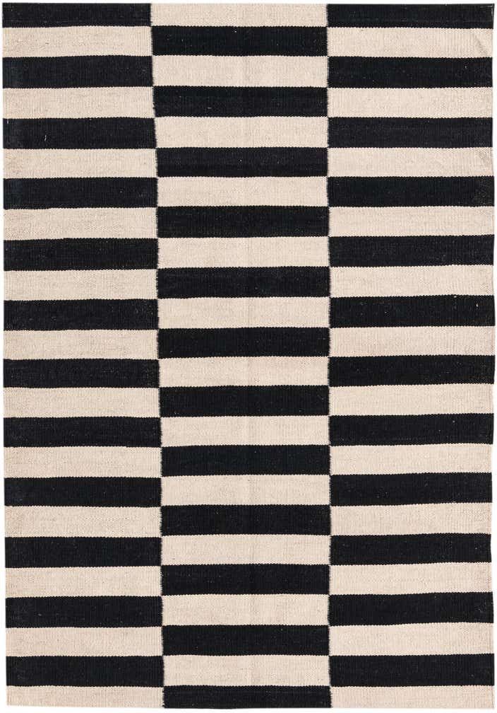 3' 4 x 4' 11 Hand Woven Kilim Modern Wool Rug