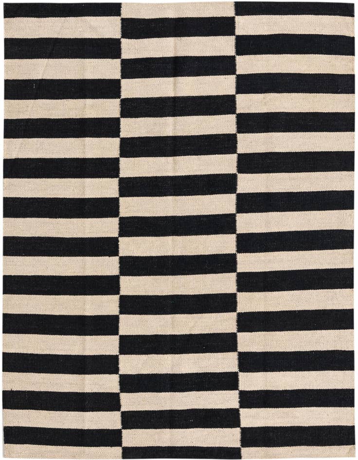Detail image of 3' 6 x 4' 9 Hand Woven Kilim Modern Wool Rug
