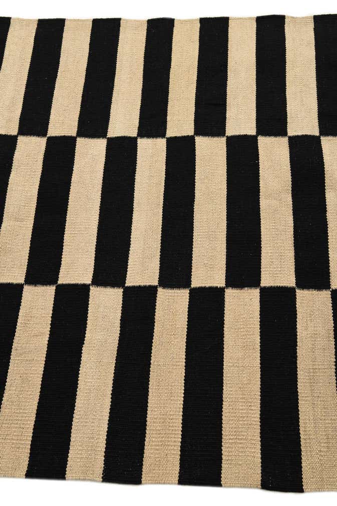 3' 4 x 4' 10 Hand Woven Kilim Modern Wool Rug