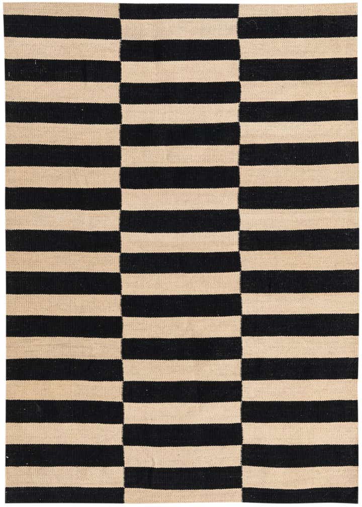 3' 4 x 4' 10 Hand Woven Kilim Modern Wool Rug