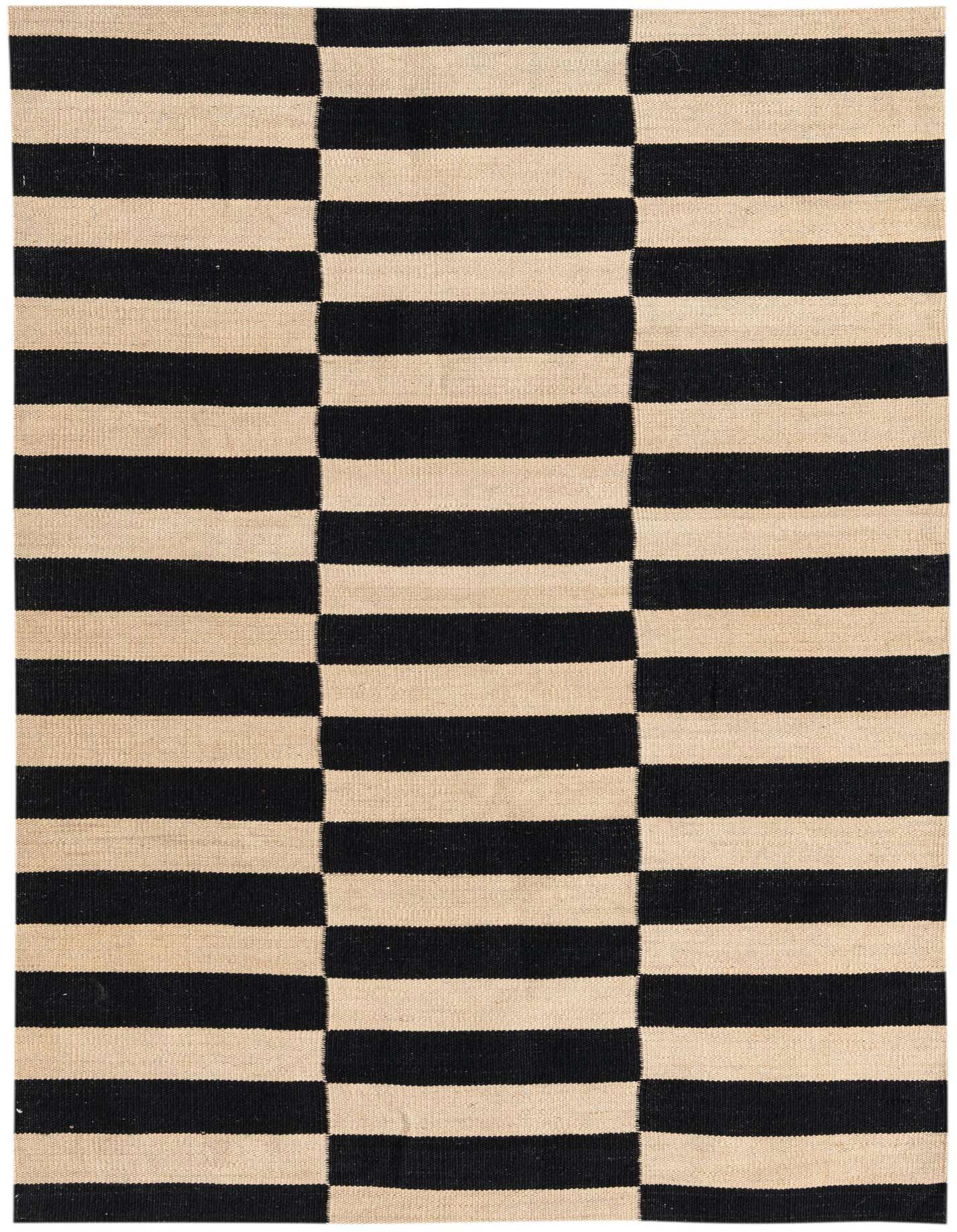 3' 4 x 4' 10 Hand Woven Kilim Modern Wool Rug