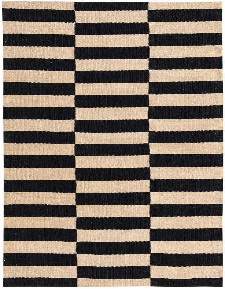 Detail image of 3' 4 x 4' 10 Hand Woven Kilim Modern Wool Rug