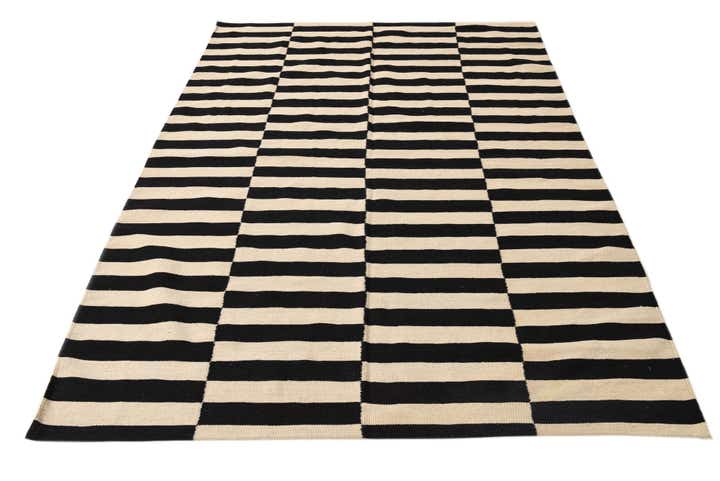 5' 8 x 7' 9 Hand Woven Kilim Modern Wool Rug