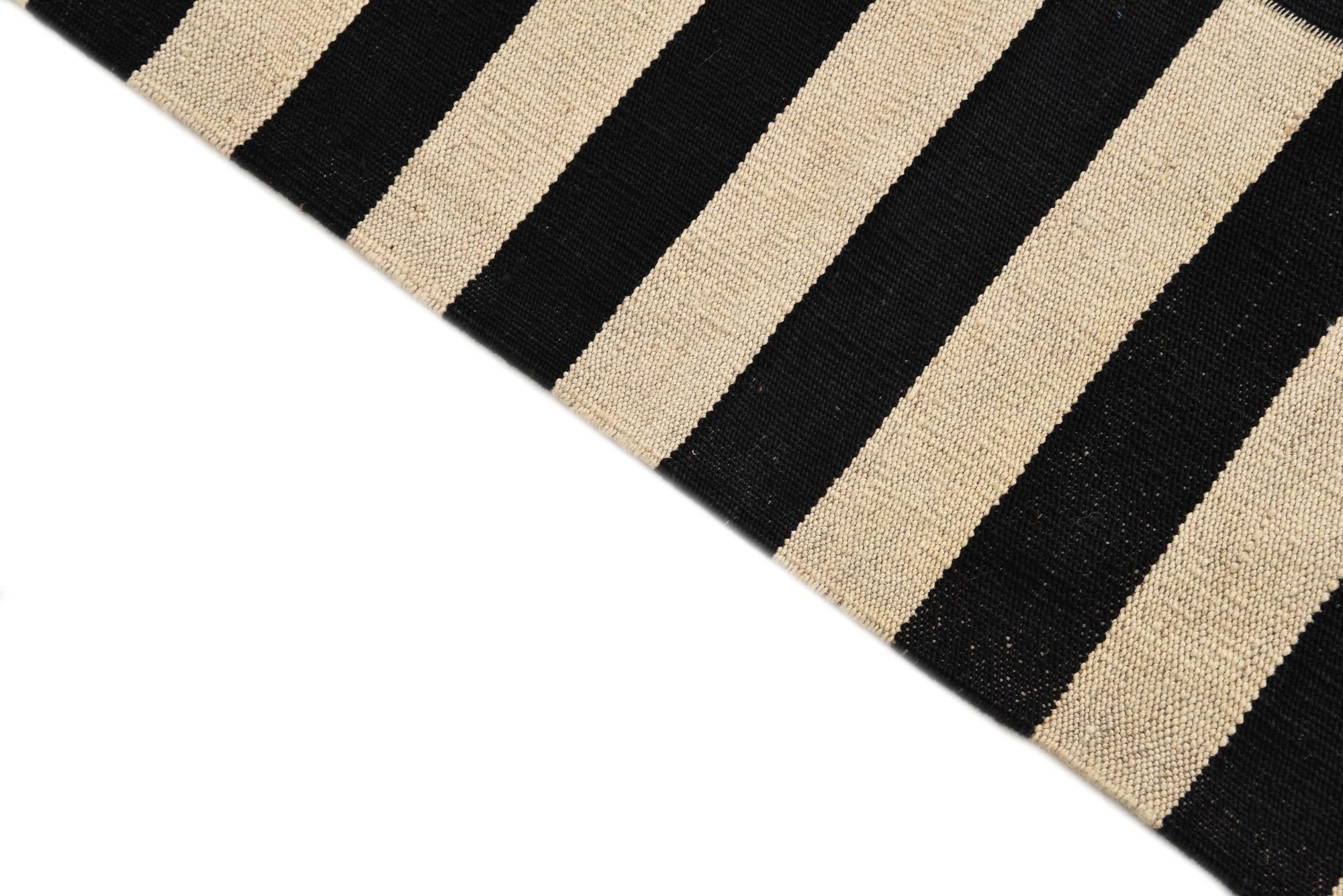3' 4 x 4' 10 Hand Woven Kilim Modern Wool Rug