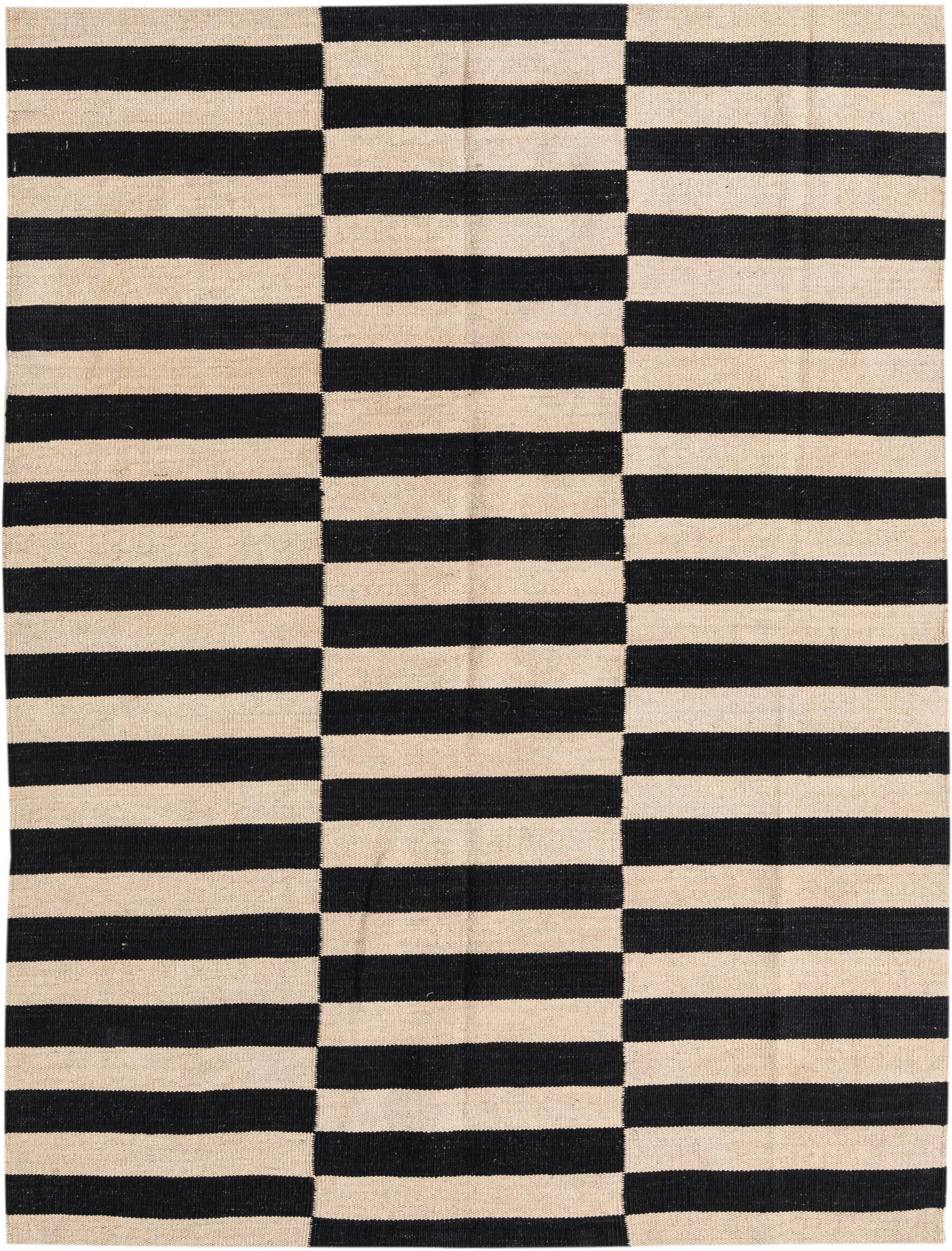 4' 3 x 5' 10 Hand Woven Kilim Modern Wool Rug