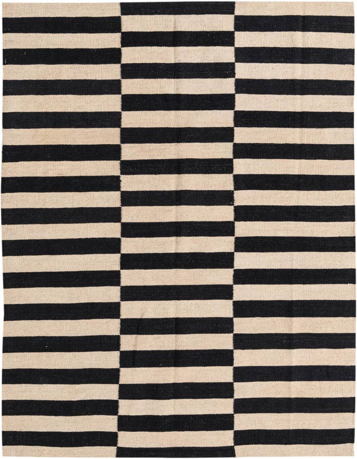 Detail image of 4' 3 x 5' 10 Hand Woven Kilim Modern Wool Rug