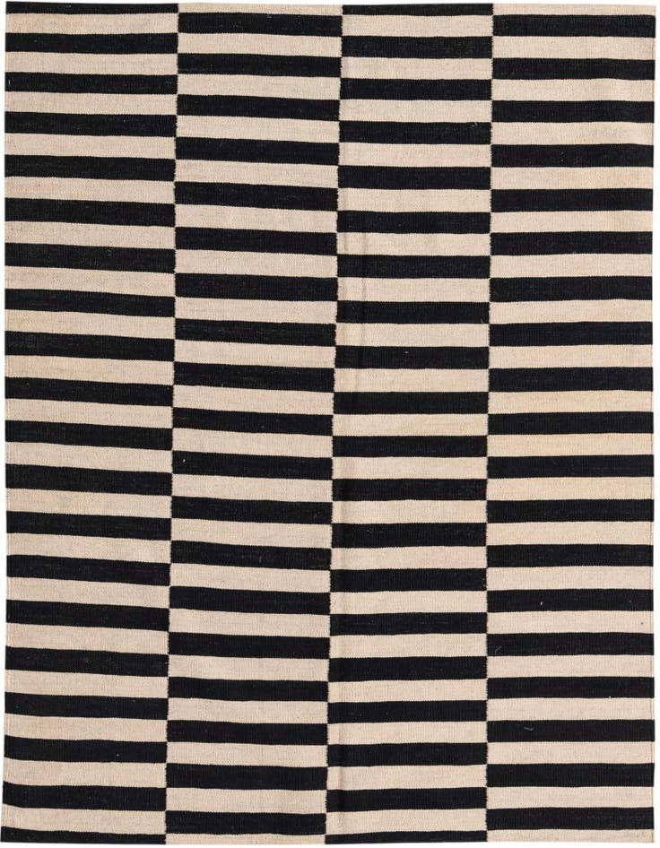 Detail image of 5' 1 x 6' 5 Hand Woven Kilim Modern Wool Rug