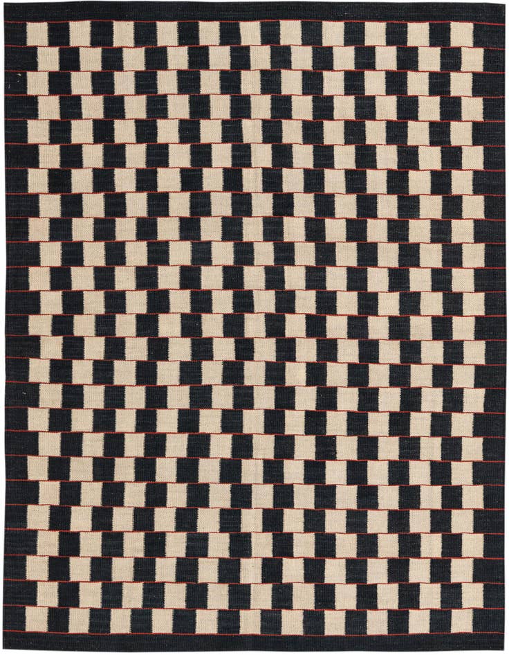 Detail image of 5' 1 x 6' 5 Hand Woven Kilim Modern Wool Rug