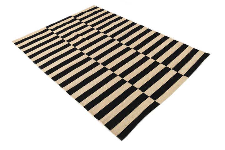 4' 2 x 5' 11 Hand Woven Kilim Modern Wool Rug