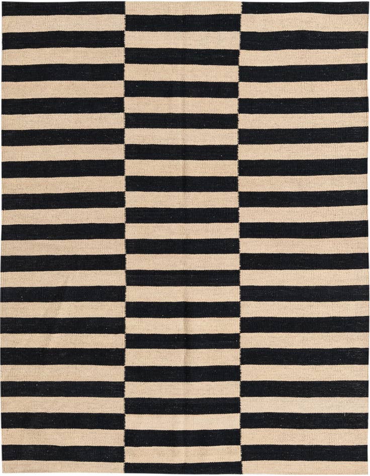 Detail image of 4' 2 x 5' 11 Hand Woven Kilim Modern Wool Rug