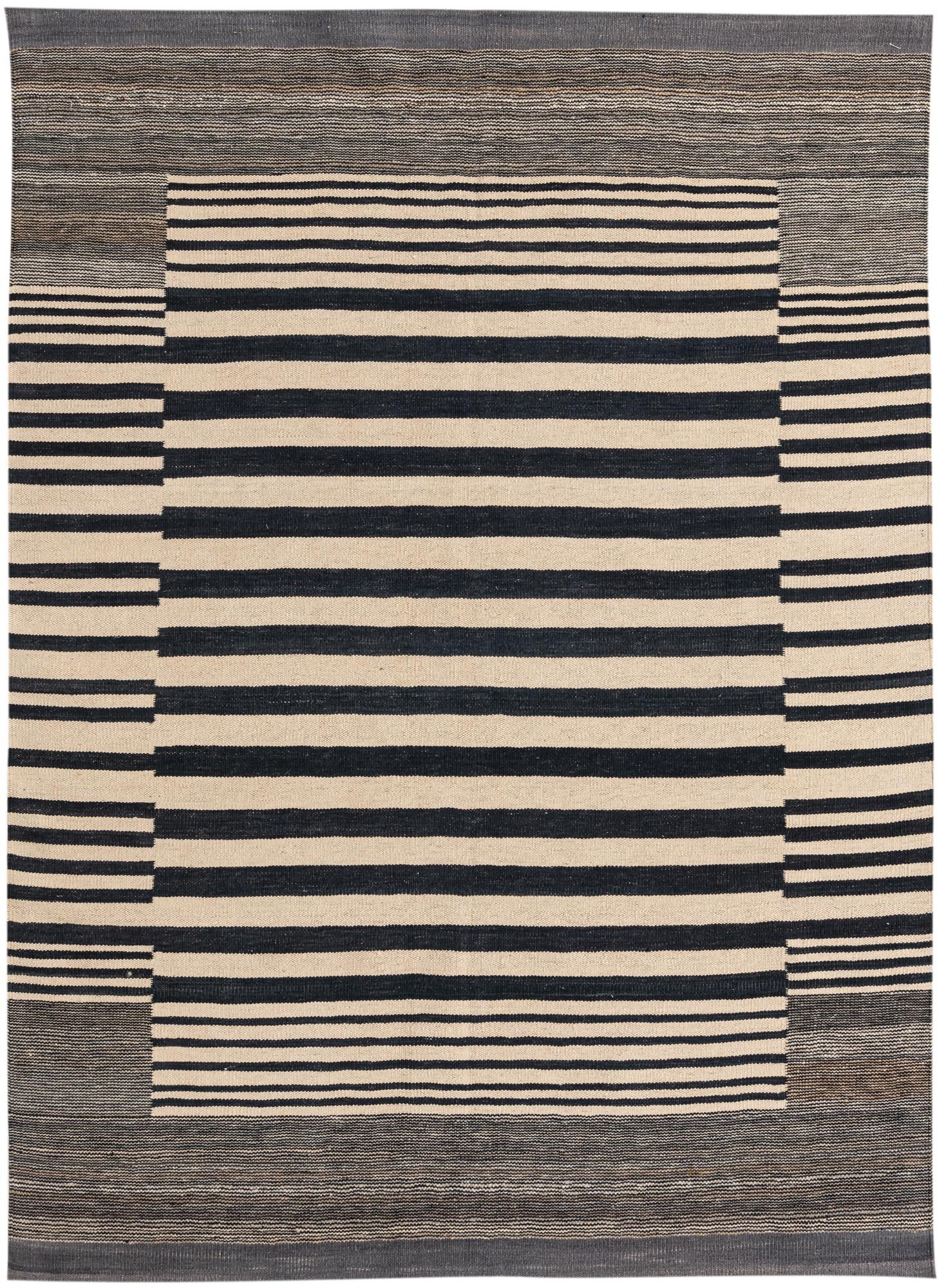 4' 9 x 6' 5 Hand Woven Kilim Modern Wool Rug