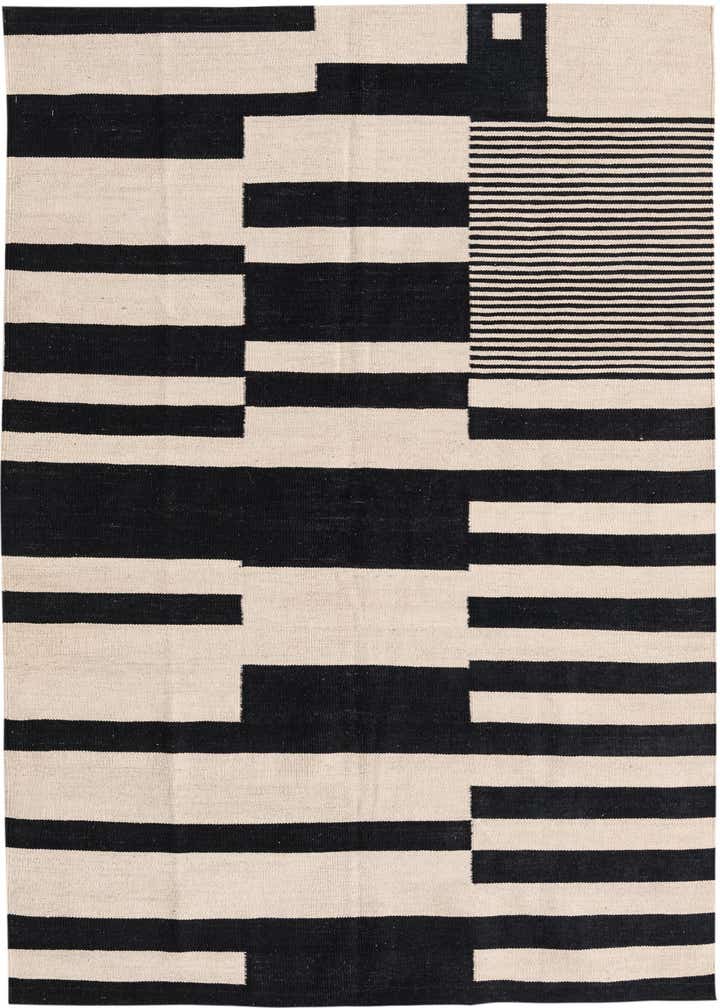 4' 8 x 6' 8 Hand Woven Kilim Modern Wool Rug