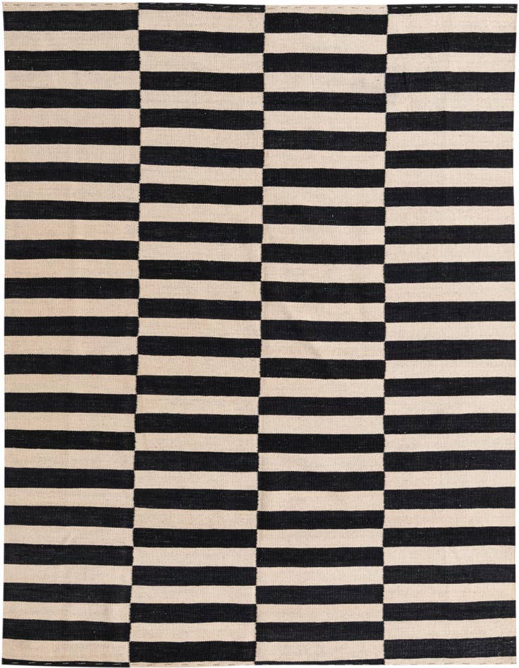 Detail image of 8' 7 x 9' 9 Hand Woven Kilim Modern Wool Rug