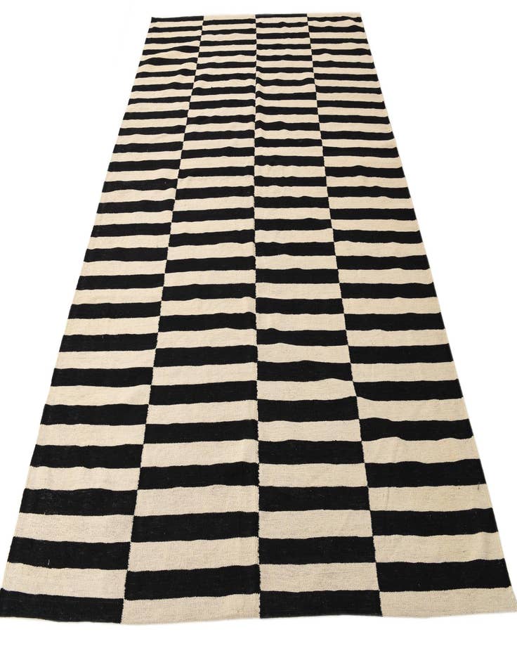 Detail image of 6' 8 x 9' 10  Hand Woven Kilim Modern Wool Rug