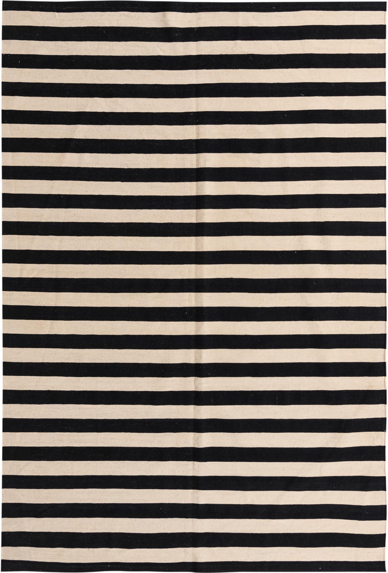 6' 7 x 9' 10 Hand Woven Kilim Modern Wool Rug