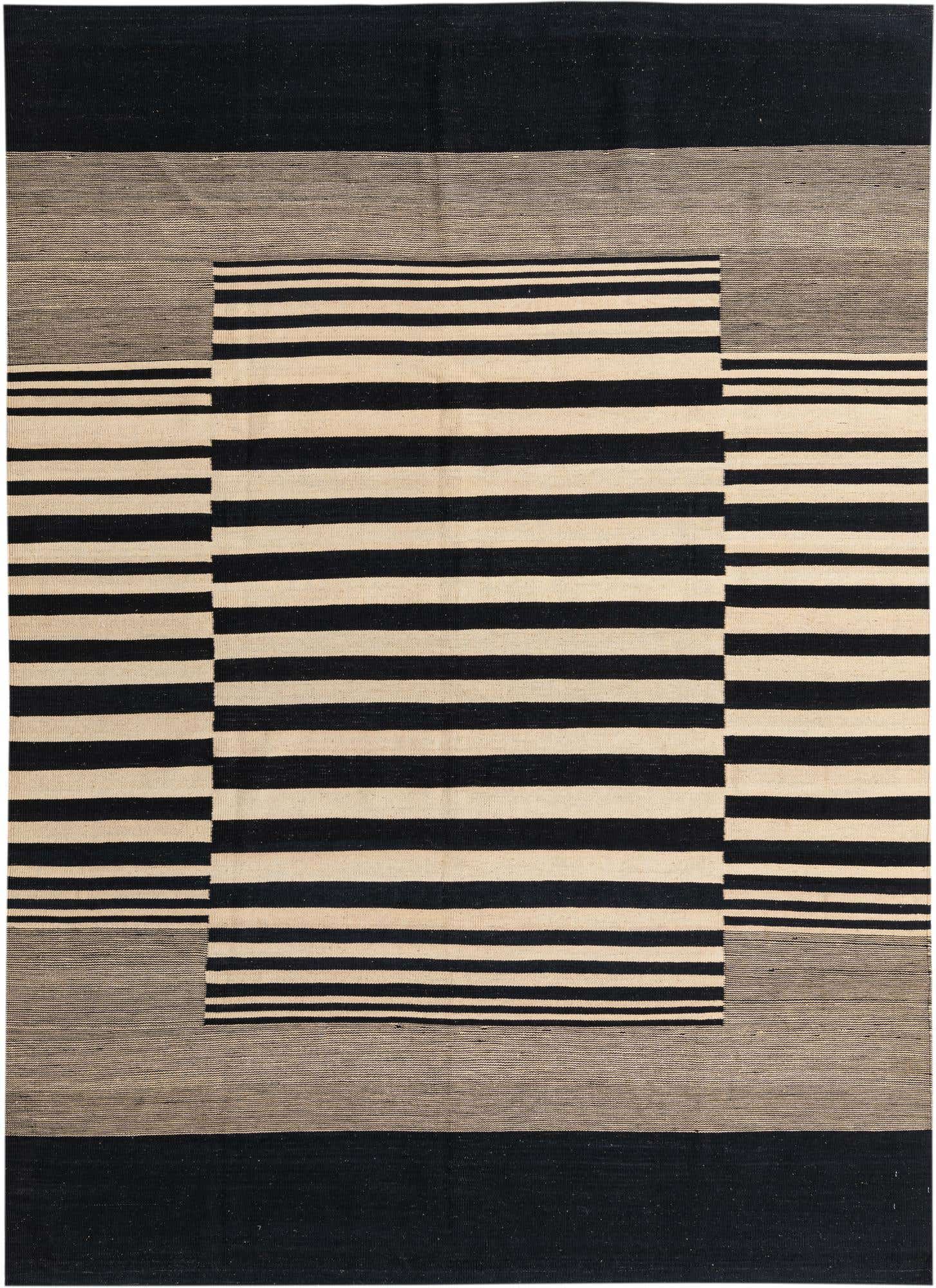 6' 11 x 9' 7 Hand Woven Kilim Modern Wool Rug