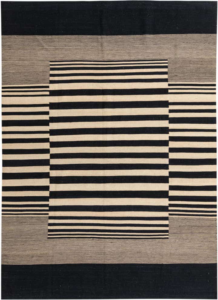 6' 11 x 9' 7 Hand Woven Kilim Modern Wool Rug