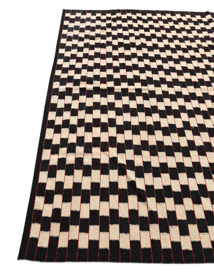Detail image of 6' 9 x 9' 5 Hand Woven Kilim Modern Wool Rug