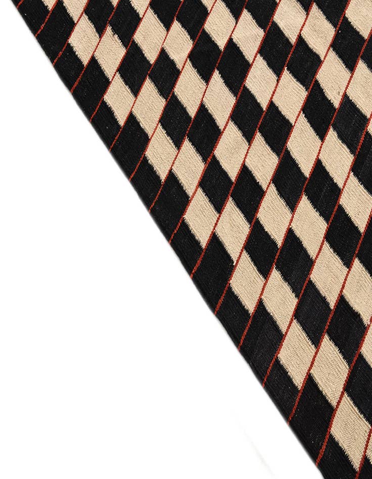 Detail image of 6' 9 x 9' 5 Hand Woven Kilim Modern Wool Rug