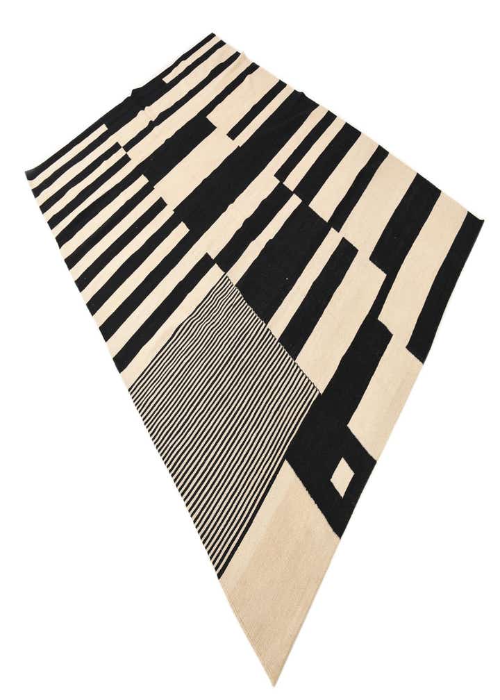 6' 9 x 9' 7 Hand Woven Kilim Modern Wool Rug