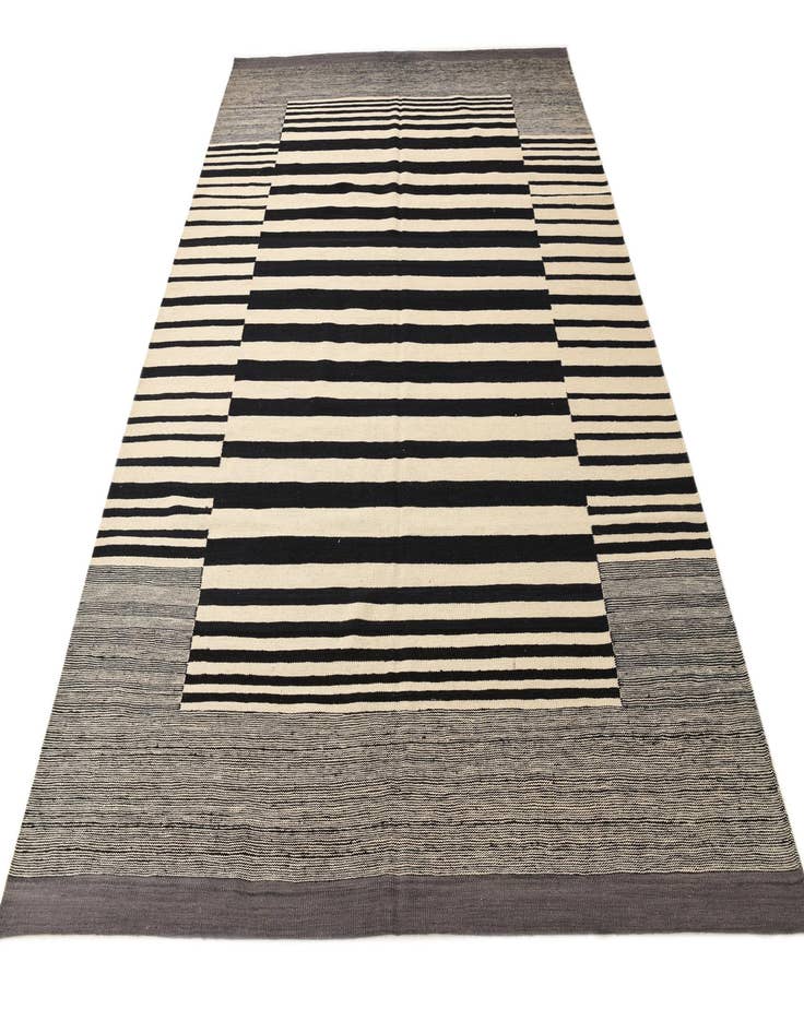 Detail image of 6' 10 x 9' 6  Hand Woven Kilim Modern Wool Rug