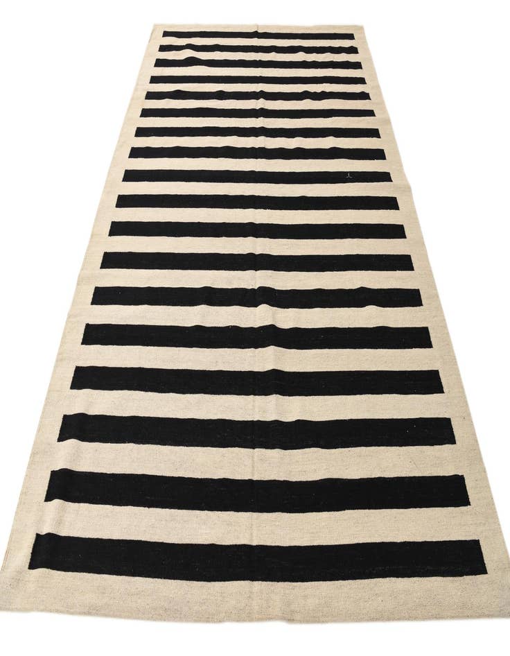 Detail image of 6' 10 x 9' 9  Hand Woven Kilim Modern Wool Rug