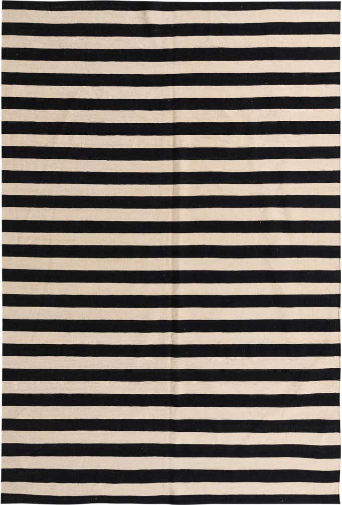 6' 10 x 9' 9 Hand Woven Kilim Modern Wool Rug