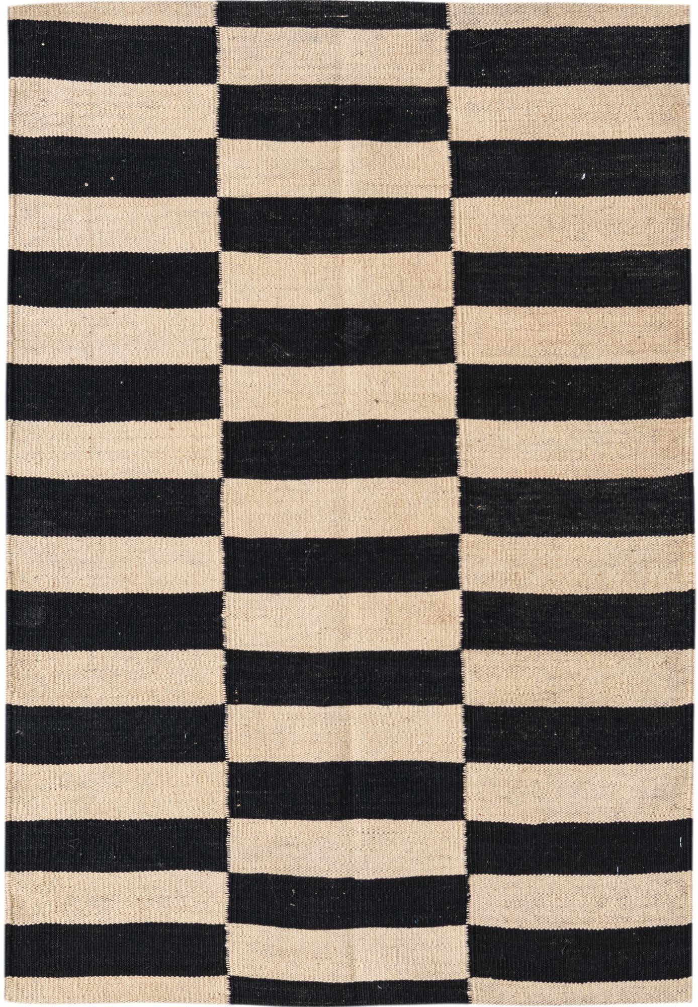 2' 8 x 3' 9 Hand Woven Kilim Modern Wool Rug