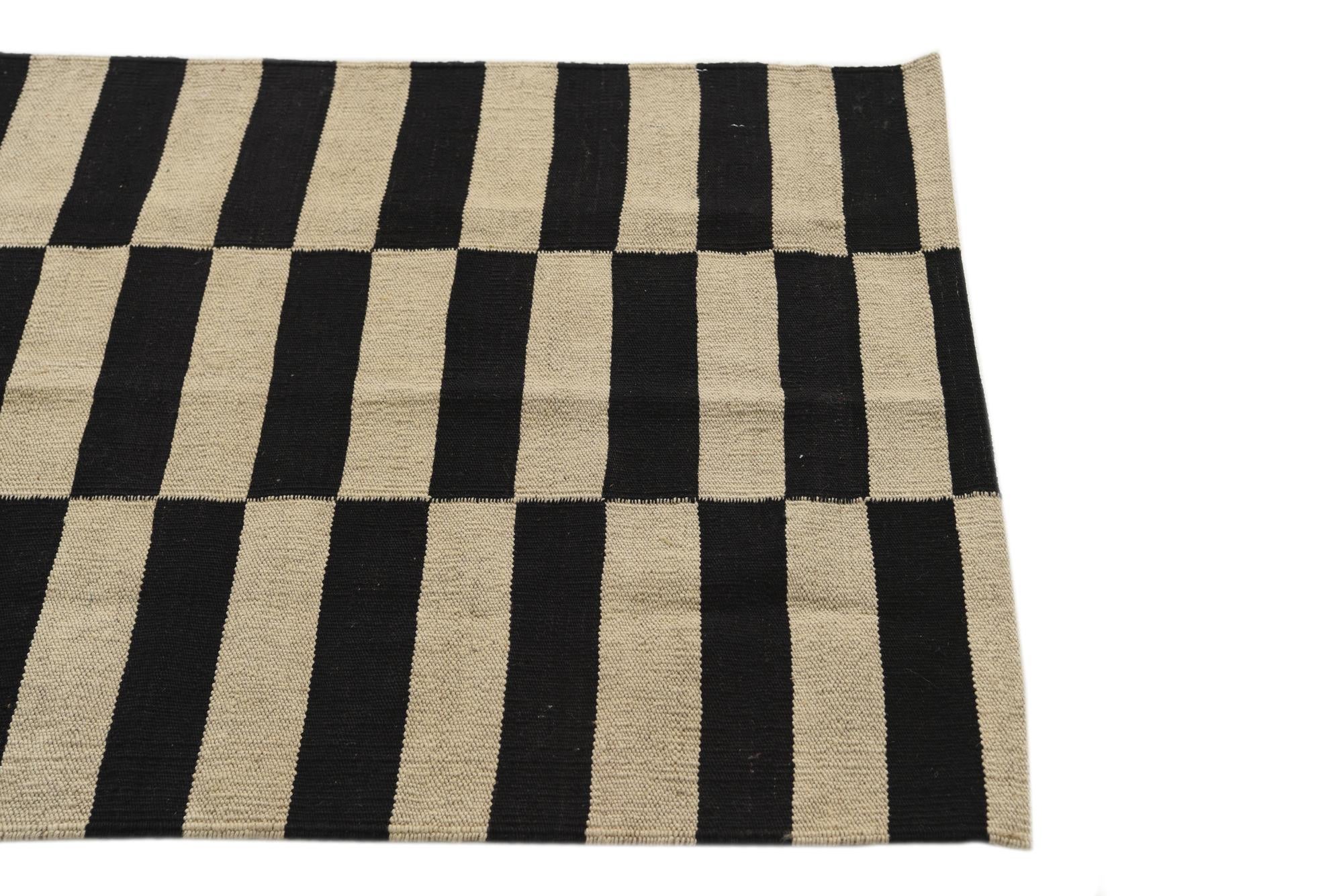 80cm x 115cm Hand Woven Kilim Modern Wool Rug