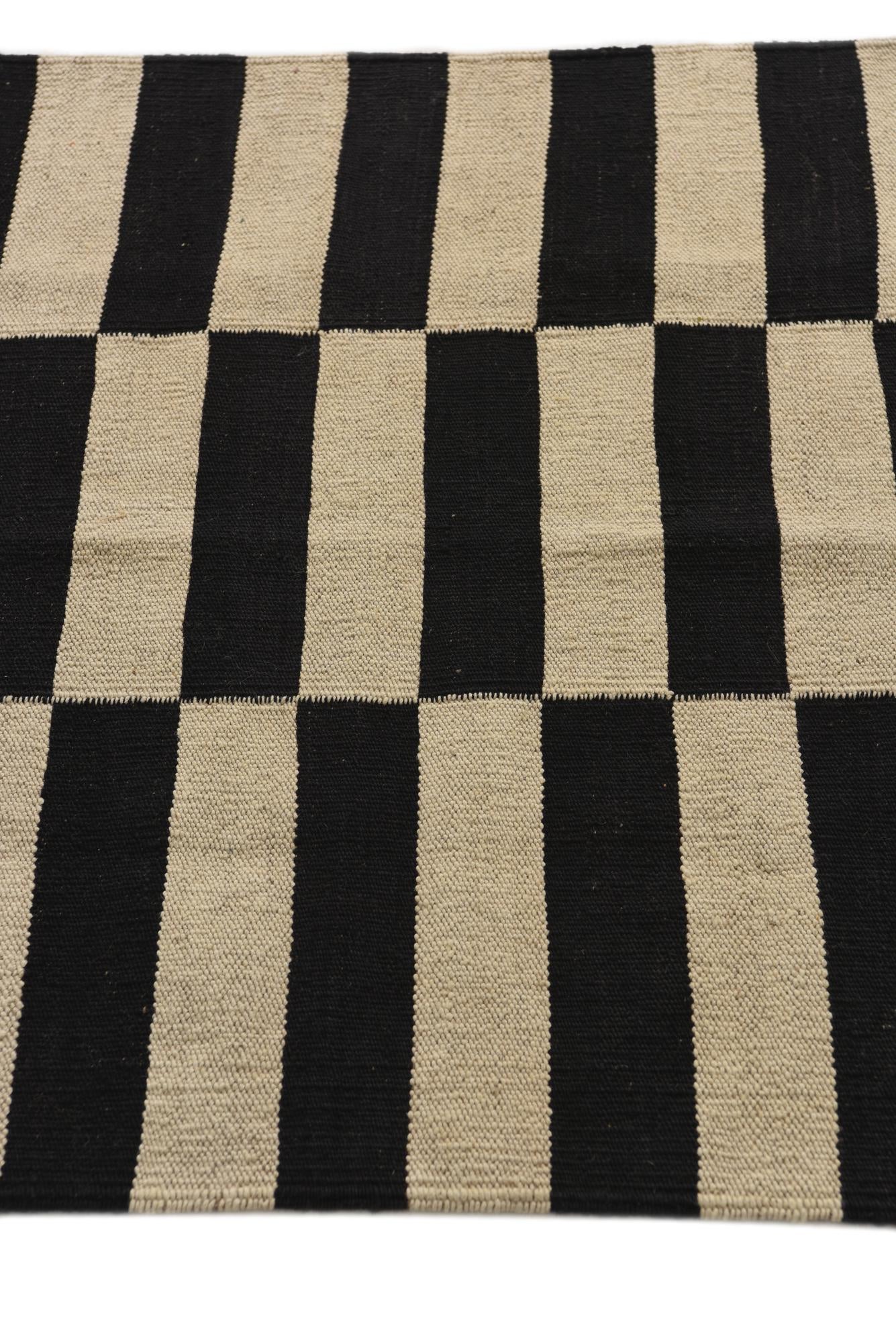 80cm x 115cm Hand Woven Kilim Modern Wool Rug