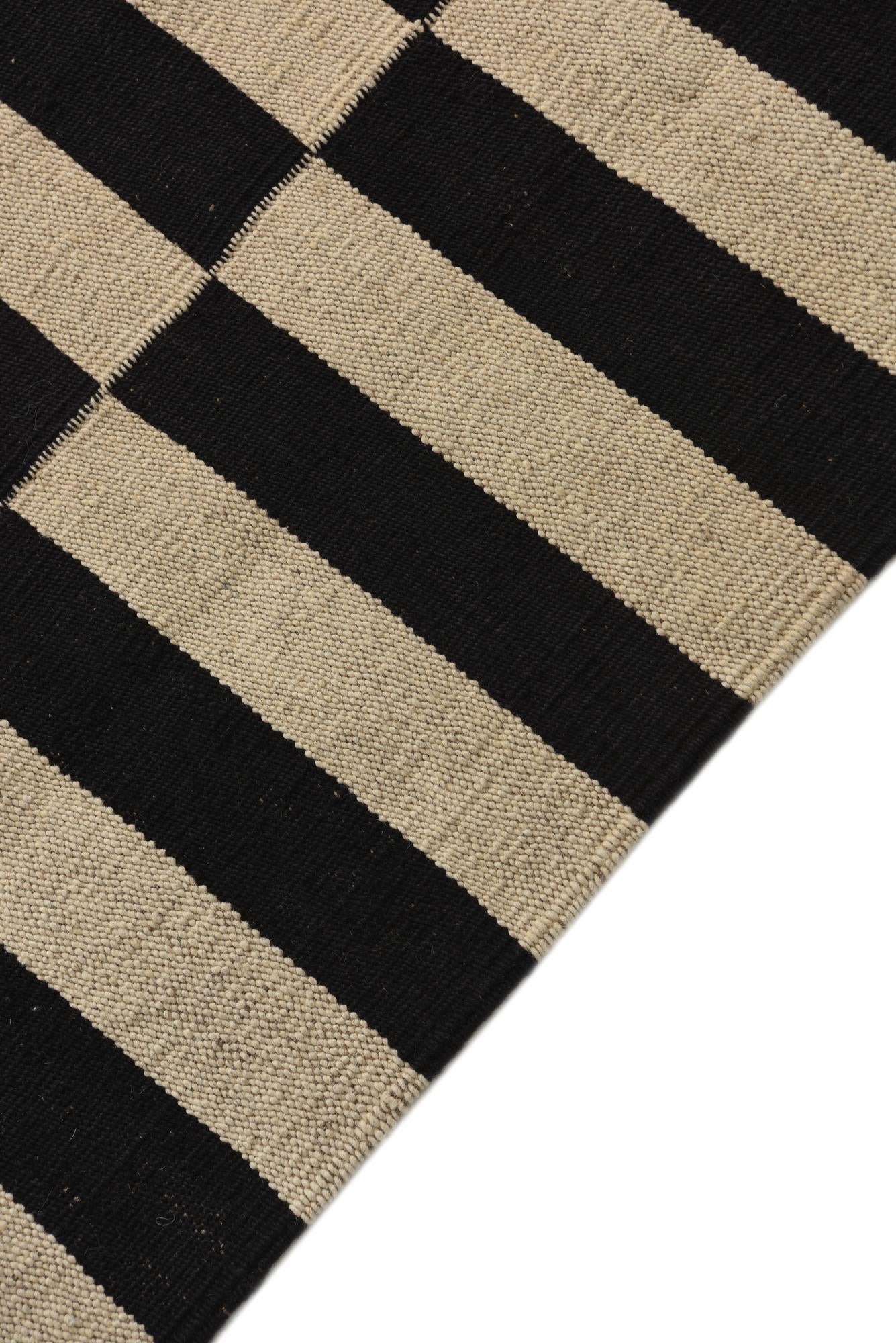 80cm x 115cm Hand Woven Kilim Modern Wool Rug