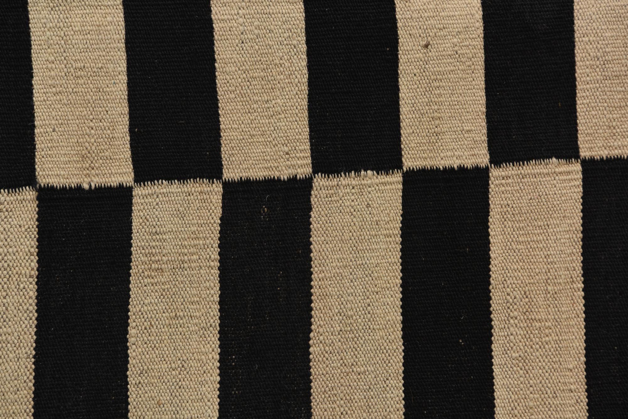 2' 8 x 3' 10 Hand Woven Kilim Modern Wool Rug