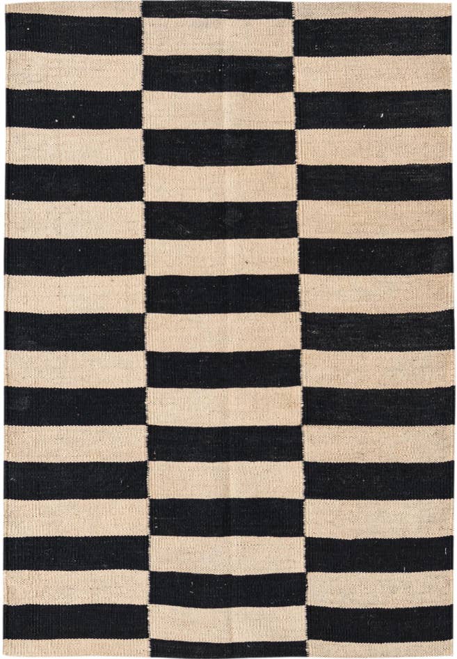 Detail image of 2' 8 x 3' 10 Hand Woven Kilim Modern Wool Rug