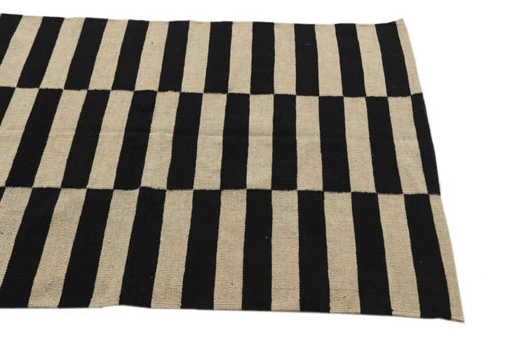 3' 4 x 4' 8 Hand Woven Kilim Modern Wool Rug