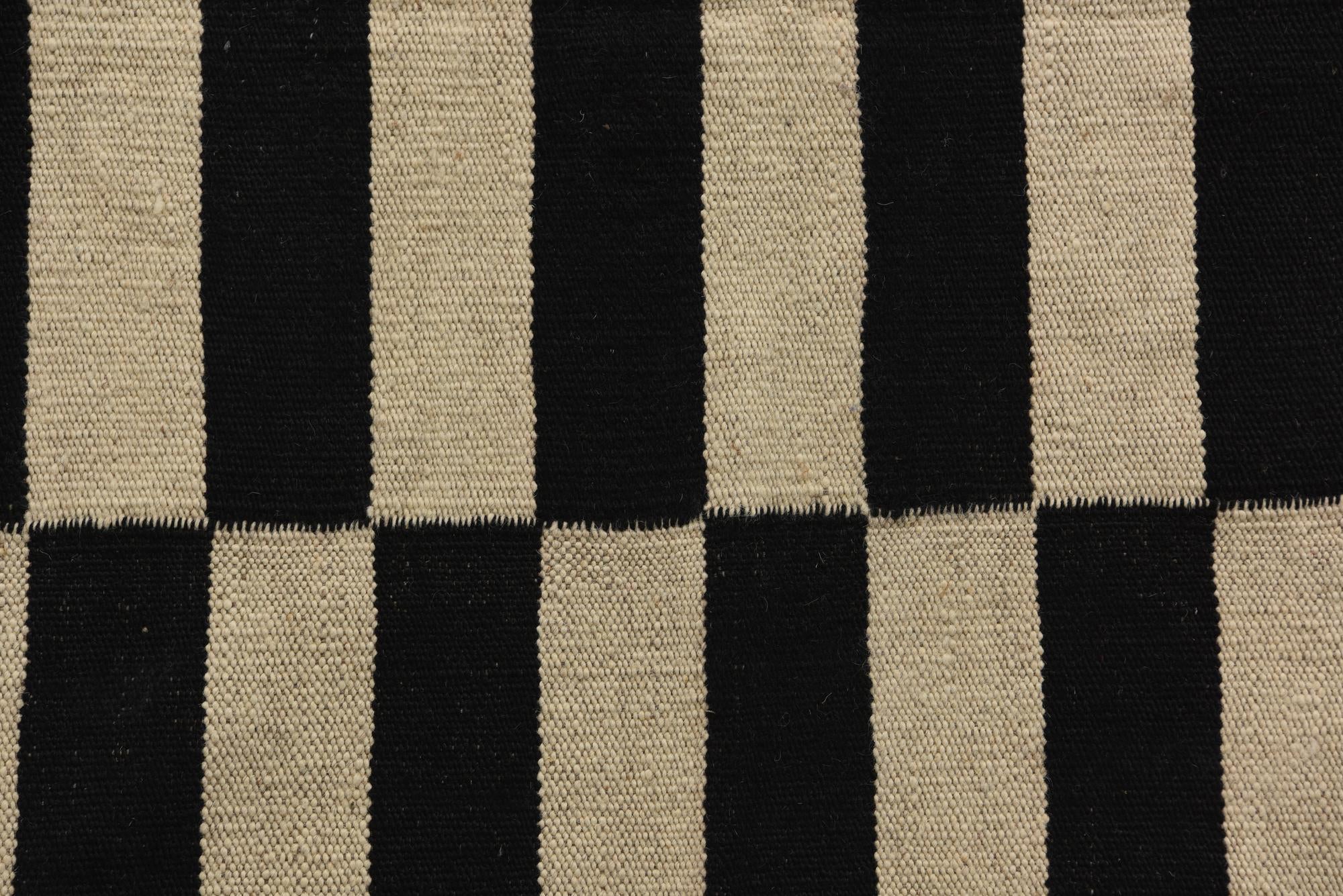 3' 4 x 4' 8 Hand Woven Kilim Modern Wool Rug