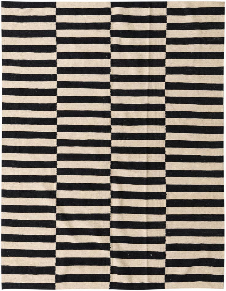 Detail image of 3' 4 x 4' 8 Hand Woven Kilim Modern Wool Rug