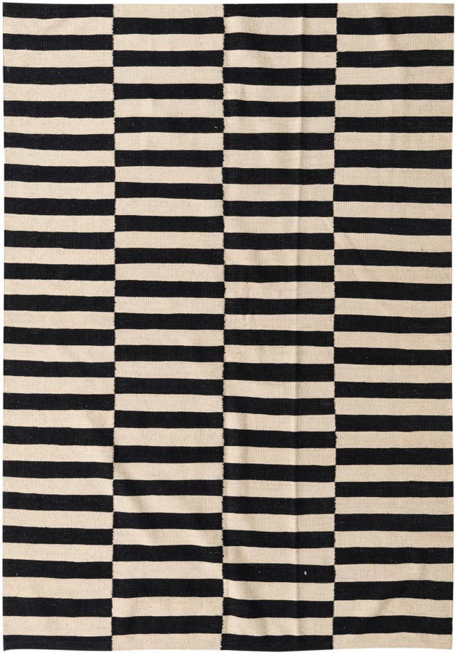 Detail image of 3' 4 x 4' 8 Hand Woven Kilim Modern Wool Rug